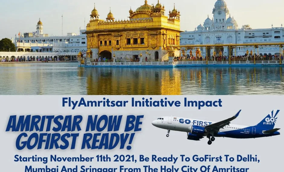 FlyAmritsar Initiative Impact: “Go First” to Launch Six New Flights from Amritsar – AVM & FAI Welcomes Move