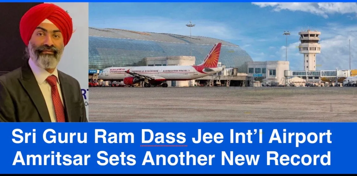 Passenger Footfall at Sri Guru Ram Dass Jee Int’l Airport Amritsar Records Highest Ever Monthly & Yearly Traffic in 2023